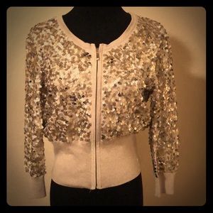Beautiful White House Black Market sequin sweater